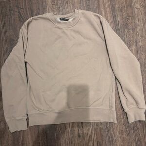NWOT Zara Taupe Crewneck sweatshirt